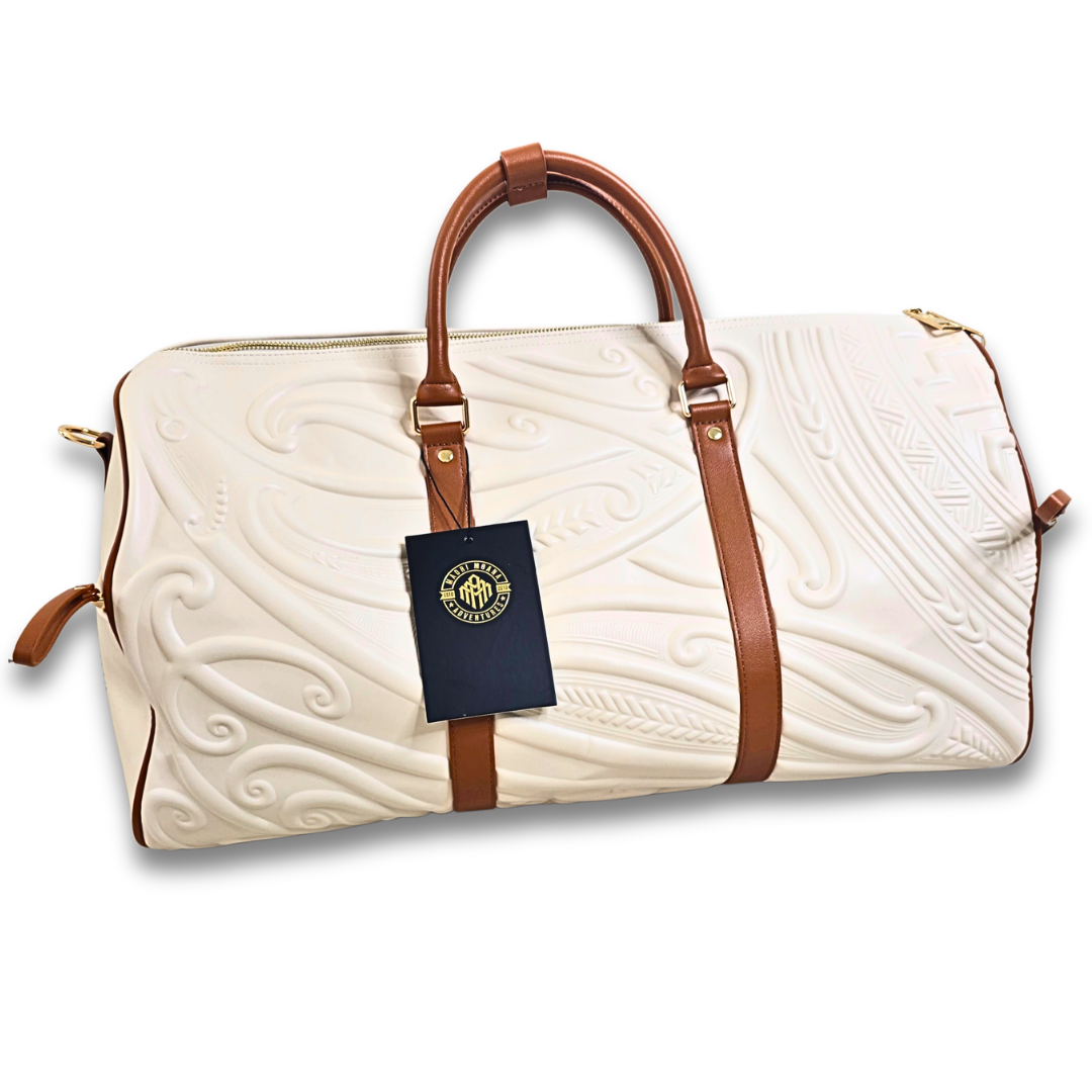 Luxury Travel bag - Crème & Brown